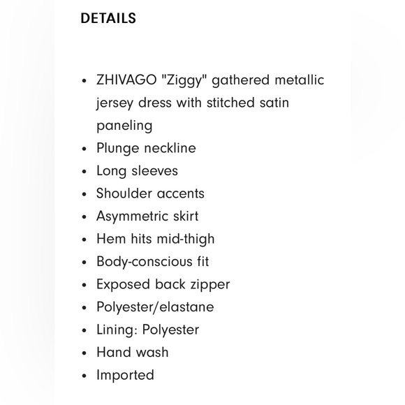 Zhivago Ziggy Metallic Dress - Picture 10 of 15